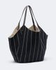 Brunello Cucinelli Brunello Cucinelli Monili striped canvas tote bag - 5