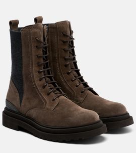 Brunello Cucinelli Brunello Cucinelli Monili suede lace-up boots
