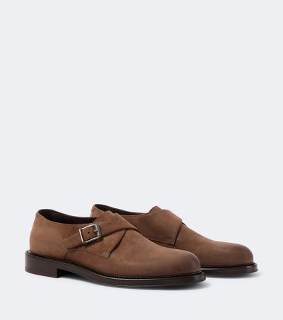 Brunello Cucinelli Brunello Cucinelli Monili suede monk strap shoes