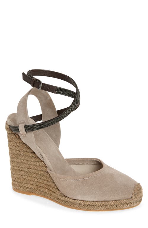 Brunello Cucinelli Brunello Cucinelli Monili Trim Espadrille Wedge Sandal