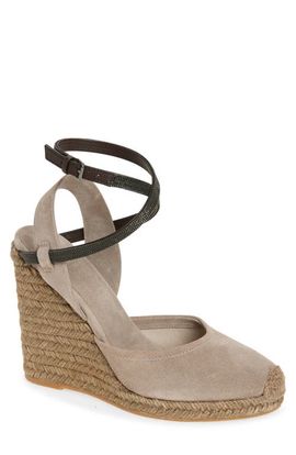 Brunello Cucinelli Brunello Cucinelli Monili Trim Espadrille Wedge Sandal