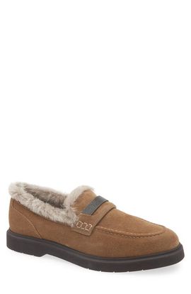 Brunello Cucinelli Brunello Cucinelli Monili Trim Genuine Shearling Lined Loafer