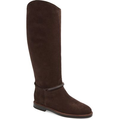 Brunello Cucinelli Brunello Cucinelli Monili Trim Tall Suede Riding Boot