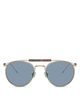 Brunello Cucinelli Brunello Cucinelli Multimaterico Story Round Sunglasses, 52mm - 4