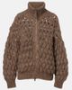 Brunello Cucinelli Brunello Cucinelli Open-knit sequined mohair and wool-blend cardigan - 1