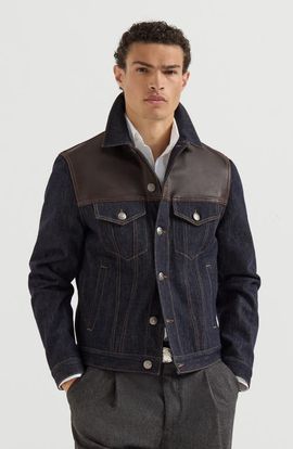Brunello Cucinelli Brunello Cucinelli Paneled no-fade denim four-pocket jacket