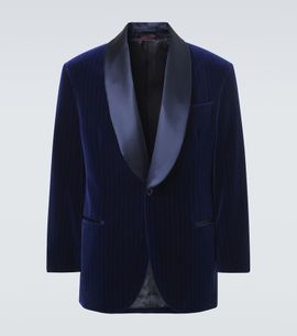 Brunello Cucinelli Brunello Cucinelli Pinstripe cotton velvet tuxedo jacket