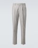 Brunello Cucinelli Brunello Cucinelli Pinstripe wool and cashmere tapered pants - 1