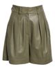 Brunello Cucinelli Brunello Cucinelli Pleat Front Leather City Shorts - 5