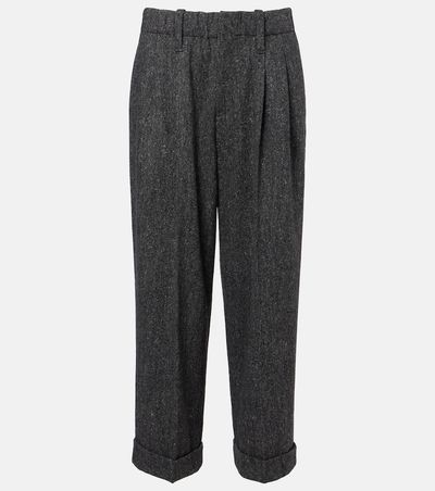 Brunello Cucinelli Brunello Cucinelli Pleated wool-blend tapered pants
