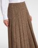Brunello Cucinelli Brunello Cucinelli Pleated wool-blend tweed midi skirt - 3