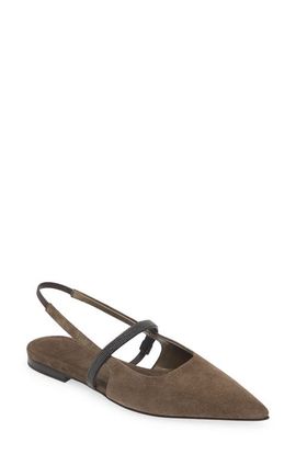 Brunello Cucinelli Brunello Cucinelli Pointed Toe Slingback Sandal