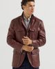 Brunello Cucinelli Brunello Cucinelli Polished nappa leather utility blazer - 1