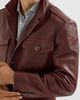 Brunello Cucinelli Brunello Cucinelli Polished nappa leather utility blazer - 4