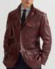 Brunello Cucinelli Brunello Cucinelli Polished nappa leather utility blazer - 5