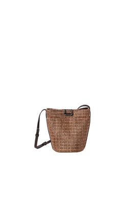 Brunello Cucinelli Brunello Cucinelli Raffia sartorial small bucket bag