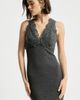 Brunello Cucinelli Brunello Cucinelli Ribbed Wool Jersey Dress With Dazzling Lace Embroidery - 5