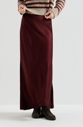 Brunello Cucinelli Brunello Cucinelli Satin cady fluid bias-cut skirt