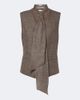 Brunello Cucinelli Brunello Cucinelli Scarf-detail linen vest - 1