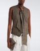 Brunello Cucinelli Brunello Cucinelli Scarf-detail linen vest - 2