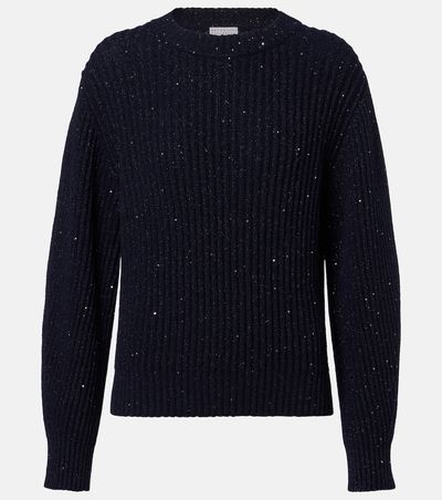 Brunello Cucinelli Brunello Cucinelli Sequined cashmere and wool-blend sweater