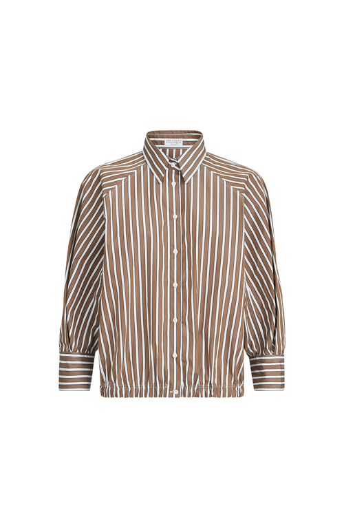 Brunello Cucinelli Brunello Cucinelli Shadow stripe poplin shirt