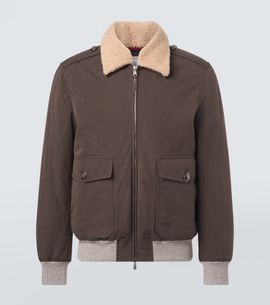 Brunello Cucinelli Brunello Cucinelli Shearling-trimmed blouson jacket