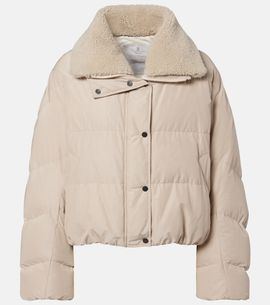 Brunello Cucinelli Brunello Cucinelli Shearling-trimmed cotton-blend down jacket