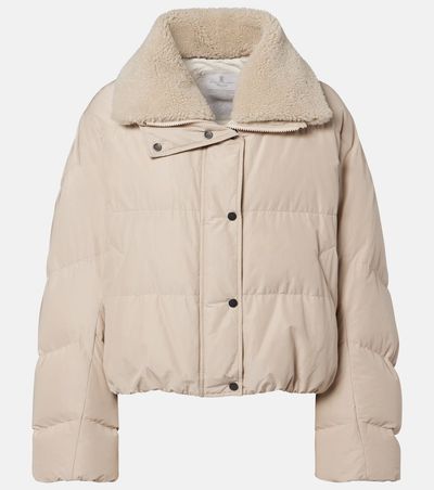 Brunello Cucinelli Brunello Cucinelli Shearling-trimmed cotton-blend down jacket