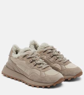 Brunello Cucinelli Brunello Cucinelli Shearling-trimmed sneakers
