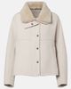 Brunello Cucinelli Brunello Cucinelli Shearling-trimmed wool and cashmere jacket - 1