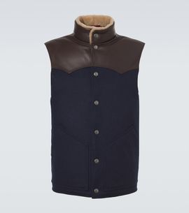 Brunello Cucinelli Brunello Cucinelli Shearling-trimmed wool vest