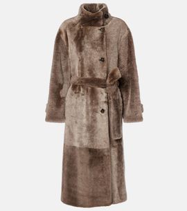 Brunello Cucinelli Brunello Cucinelli Shearling wrap coat