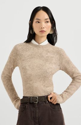 Brunello Cucinelli Brunello Cucinelli Silk, alpaca and wool flower lace sweater