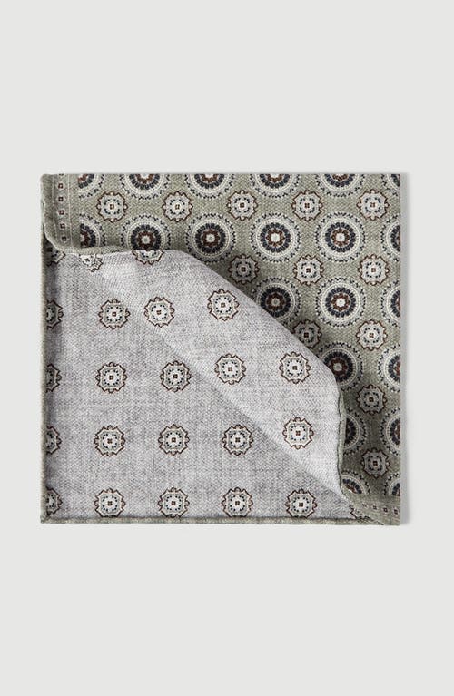 Brunello Cucinelli Brunello Cucinelli Silk pocket square with medallion design