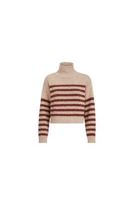Brunello Cucinelli Brunello Cucinelli Soft virgin wool and cashmere turtleneck sweater with dazzling stripes