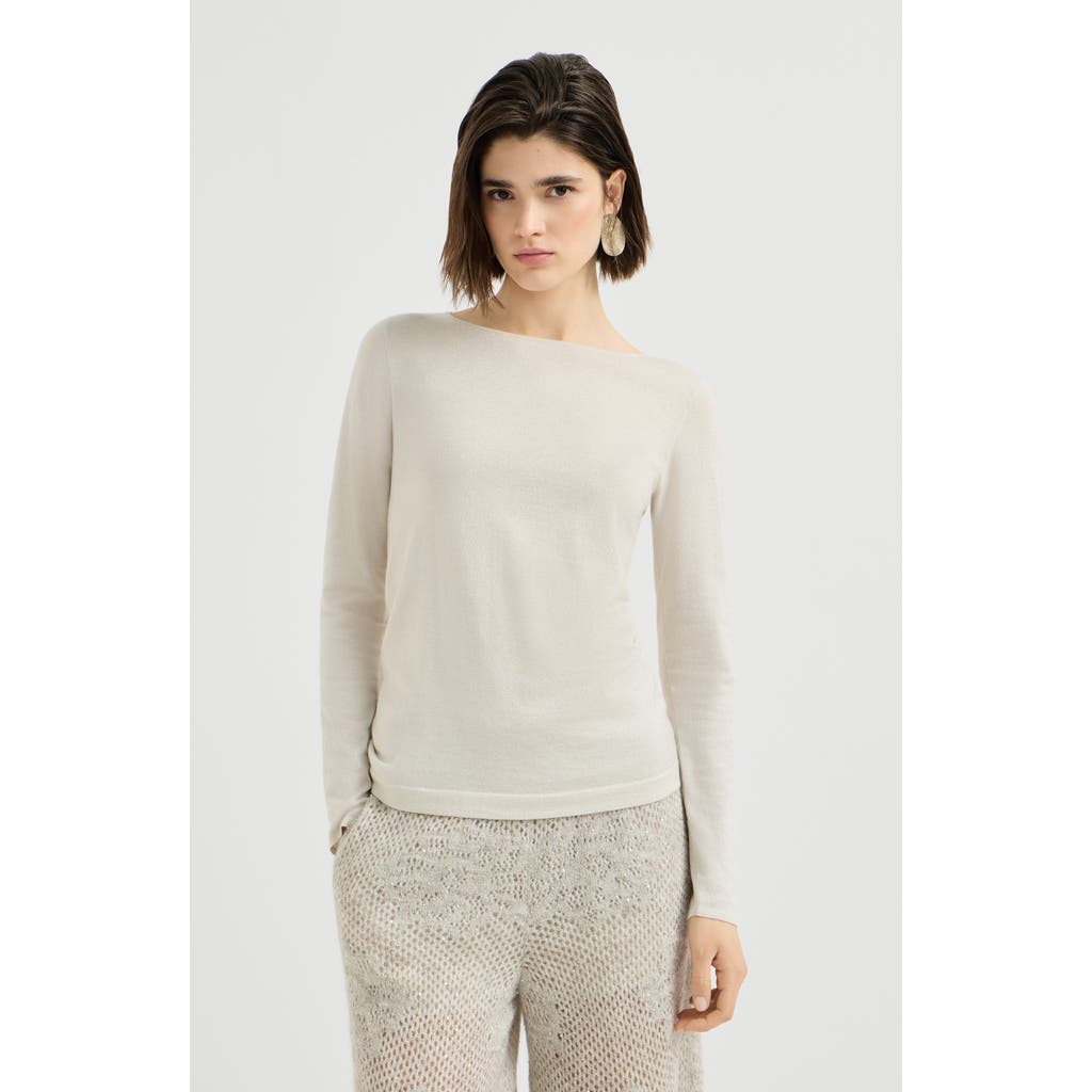 Brunello Cucinelli Brunello Cucinelli Sparkling cashmere and silk lightweight sweater