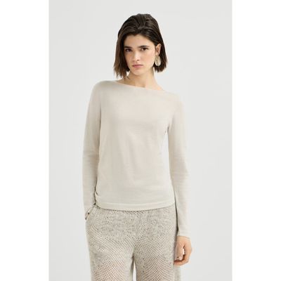 Brunello Cucinelli Brunello Cucinelli Sparkling cashmere and silk lightweight sweater