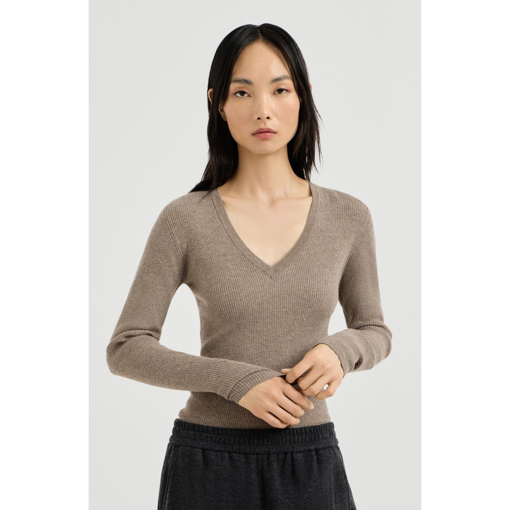 Brunello Cucinelli Brunello Cucinelli Sparkling cashmere ribbed sweater