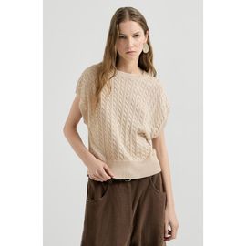 Brunello Cucinelli Brunello Cucinelli Sparkling cotton cable knit sweater