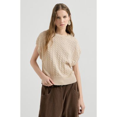 Brunello Cucinelli Brunello Cucinelli Sparkling cotton cable knit sweater
