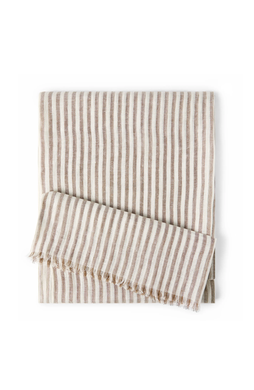 Brunello Cucinelli Brunello Cucinelli Sparkling striped linen scarf