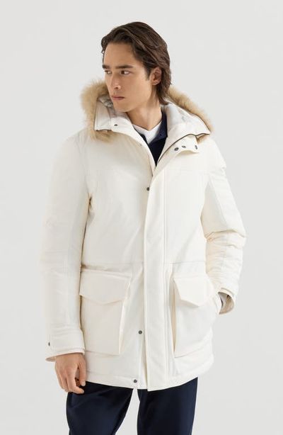 Brunello Cucinelli Brunello Cucinelli Stretch Bonded Nylon Parka With Thermore® Padding And Shearling