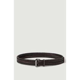 Brunello Cucinelli Brunello Cucinelli Stretch braided leather belt with shiny loop