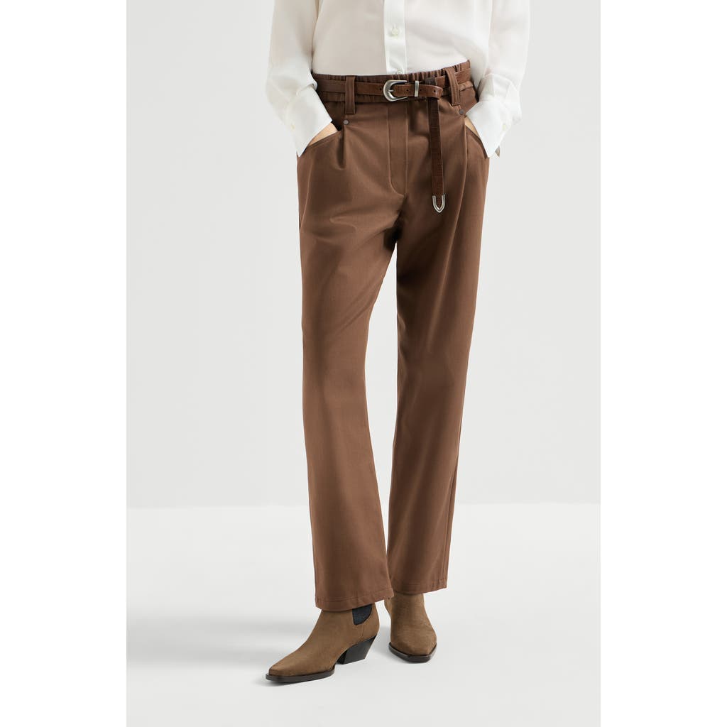 Brunello Cucinelli - Stretch cotton cover baggy pull-on trousers