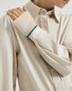 Brunello Cucinelli Brunello Cucinelli Stretch cotton poplin shirt with shiny silk cuffs - 4