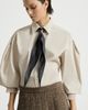 Brunello Cucinelli Brunello Cucinelli Stretch cotton poplin shirt with shiny silk cuffs - 5
