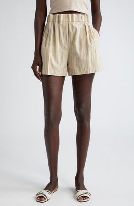Brunello Cucinelli Brunello Cucinelli Stripe Cotton Blend Bermuda Shorts