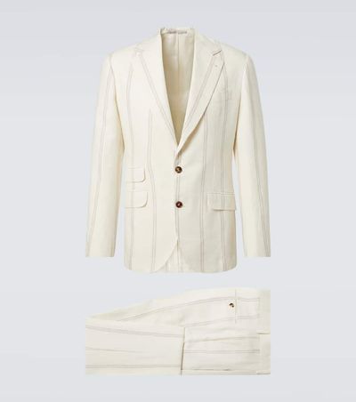Brunello Cucinelli Brunello Cucinelli Striped linen and wool-blend suit