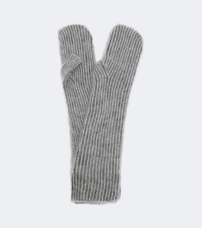 Brunello Cucinelli Brunello Cucinelli Striped mohair and wool-blend mittens